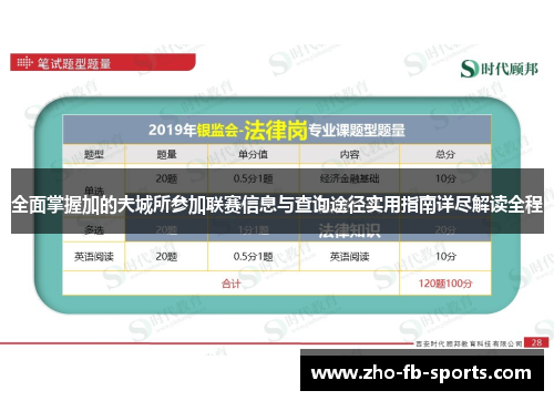全面掌握加的夫城所参加联赛信息与查询途径实用指南详尽解读全程