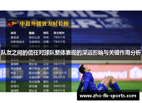 队友之间的信任对球队整体表现的深远影响与关键作用分析 队友之间的信任对球队整体表现的深远影响与关键作用分析